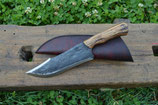 La Forge du Serpent, Outdoor #114, Camp knife "Pioupiou" 135Cr3 & hêtre échauffé stabilisé