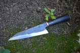 Cuisine #888, gyuto 135Cr3, chêne des marais, cuivre & galuchat, 205mm