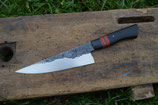 Cuisine #863, Couteau de chef 135Cr3, ébène du Gabon & loupe d'amboine, 200mm