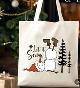 Baumwolltasche Schneemann