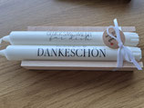 Kerzengeschenkset mit 2Kerzen "Dankeschön" Art.6718