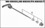 クイックレリーズ(WH-M8000,HB-M8000/FH-M8000用)[DEORE XT]