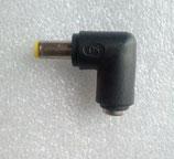 Adaptateur 90° DC connecteur jack mâle 5.5x1.7 mm / femelle 5.5x2.1 mm .B22.4