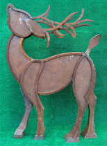 SCULTURA CERVO FERRO