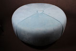 GRANDE POUF VELLUTO AZZURRO DESIGN ANNI 60