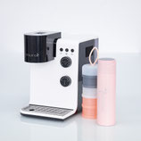 ALL-IN-Paket: milquino black&white CLASSIC ohne WLAN, milquino TO-GO UVc-Thermoskanne und Milchpulverportionierer