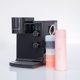 ALL-IN-Paket: milquino deep black COMFORT mit WLAN, milquino TO-GO UVc-Thermoskanne und Milchpulverportionierer