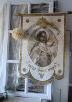 Shabby: Antiker Prozessions Banner - Frankreich ca. 1900