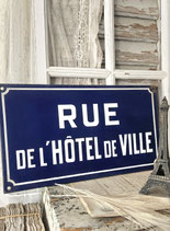 Altes französisches Straßenschild Emaille