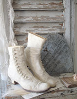 Antike viktorianische Damen Knopfstiefel um 1900