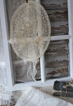 Shabby: Antikes Deckchen aus Tüllspitze, Frankreich 1900