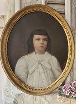 Zauberhaftes antikes Mädchenporträt von 1895