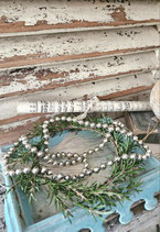 Schöne uralte silberne Hohlglaskette Christbaumschmuck