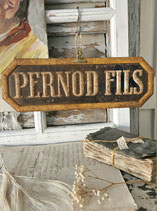 Antikes französisches Metallschild Pernod Fils 1920