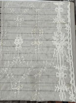 Shabby: Wunderschöner antiker Tüllstoff Cornely Frankreich