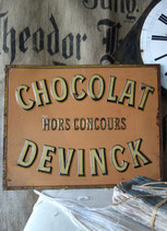 RAR: Französisches Werbeschild Chocolat Devinck