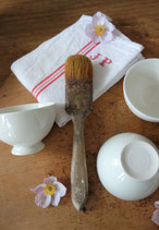 Shabby: Alter Maler Pinsel mit Holzstiel aus Frankreich