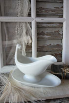 Shabby: Antike Schwanenhals Sauciere Frankreich 19. Jahrh.