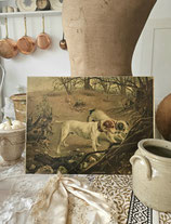 Sooo shabby: Chromo Stillleben Hunde Frankreich