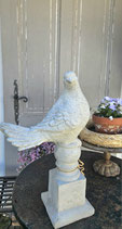 Shabby: Dekorative Steinfigur Taube