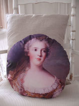 Zauberhaftes rundes Kissen - shabby-chic