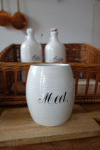 Shabby: Altes Keramik Vorratsgefäß "Meel"