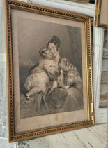 Shabby: Zauberhafter Druck im vergoldeten Holzrahmen