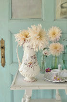 Zauberhaft: Antike Keramik Kaffeekanne aus Frankreich