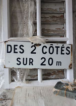 Dekoratives altes französisches Straßenschild Emaille
