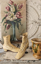 Sooo shabby: Antike viktorianische Leder Knopfstiefel