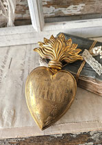 RAR: Antikes großes Votiv / Ex voto Messing Frankreich