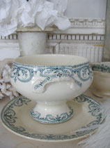 Shabby: Alte Terrine m. Teller Keramik aus Frankeich