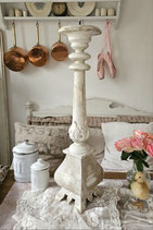 Shabby: Alter großer Holz Kerzenständer