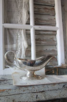 Shabby: Alte versilberte Sauciere aus Frankreich