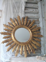 Vintage alter großer Sunburst Sonnenspiegel