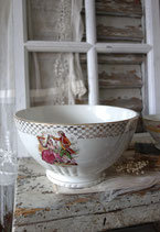 Shabby: Wunderschöne alte Keramik Salatschüssel Frankeich