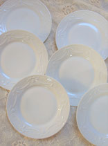 Shabby: 6x Dessert Teller Porzellan Frankreich