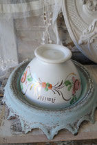 Shabby: Zauberhafte alte Keramik Bol "Amitié" Frankreich