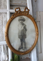 Shabby: Zauberhaftes altes Kinderfoto gerahmt aus Frankreich