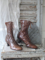 Antike viktorianische Damen Schnürstiefel um 1890