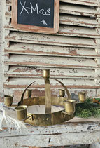 Alte schwedische Lucia Krone aus Messing