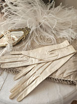 Edwardianische Ziegenleder Damen Handschuhe 1900