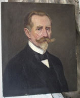Antikes Herren Porträt Ölgemälde um 1900