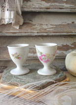 2-er Set antiker Eierbecher Porzellan Frankreich 1900