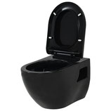 Hänge Toilette mit Einbauspülkasten Keramik Schwarz