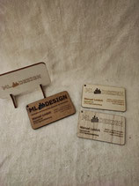 Visitenkarten aus Holz 50Stk