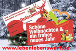 Weihnachtsgutschein (Gutscheinkarte mit Umschlag)