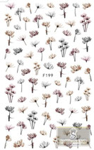 Grand Sticker fleurs style aquarelle