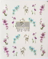 Stickers fine fleurs effet aquarelle