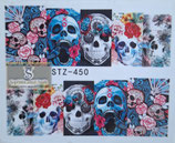Stickers crânes bleu STZ-450